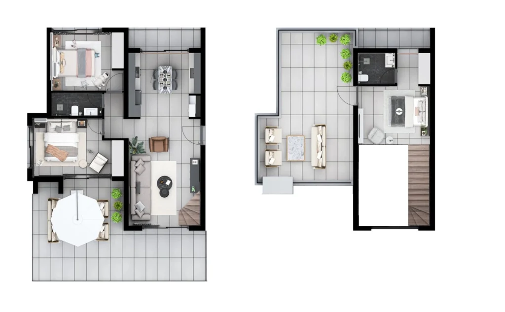 3 BR Penthouse