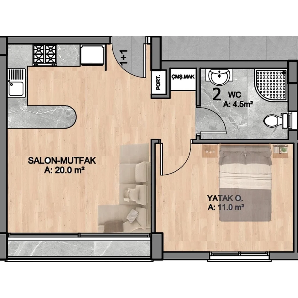 Apartamenty 1 BR