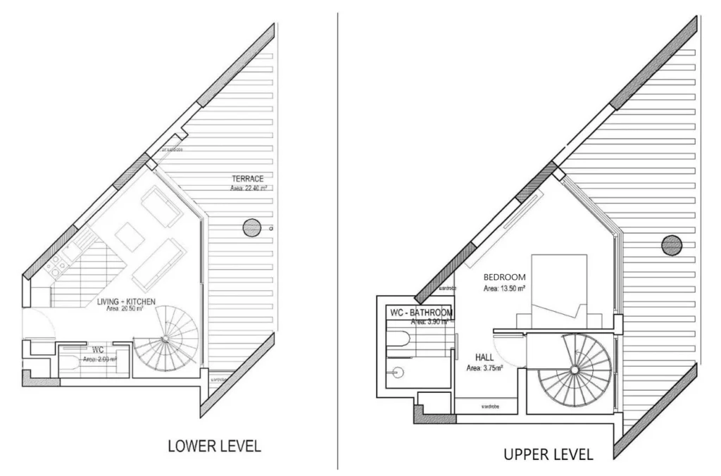 1 BR çatı katı