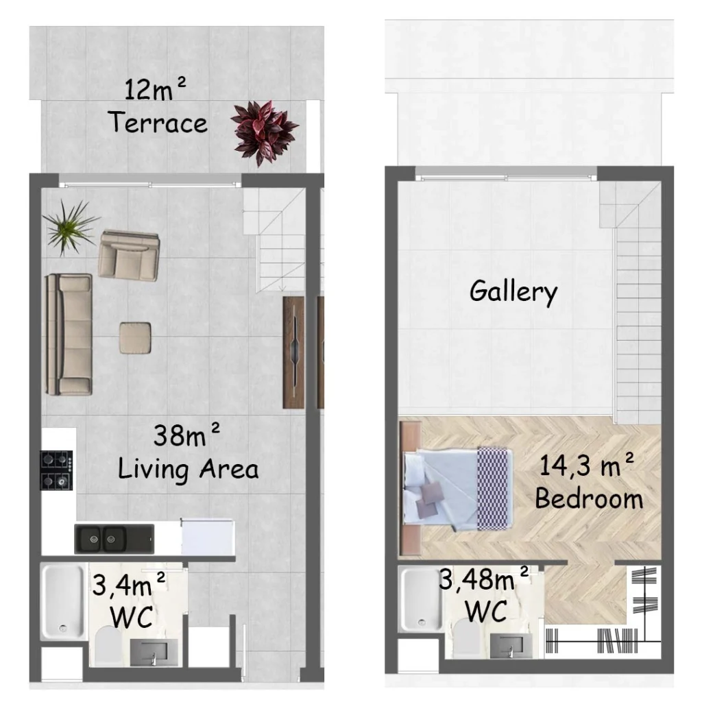Penthouse 1 BR