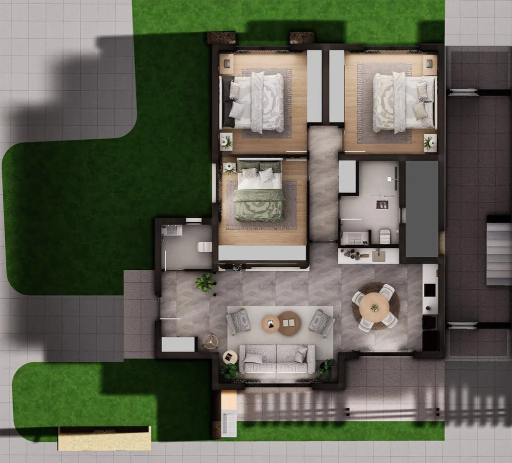 3 BR apartments