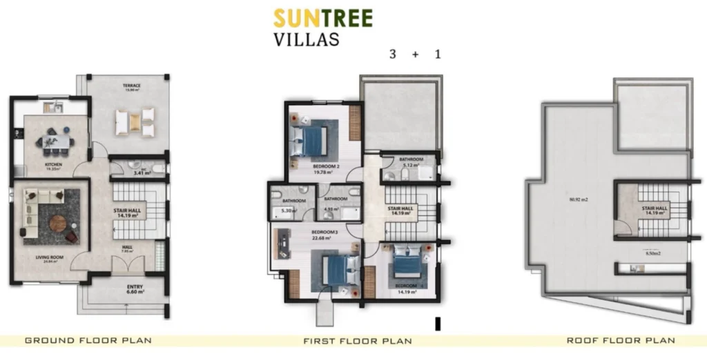 3 BR villa