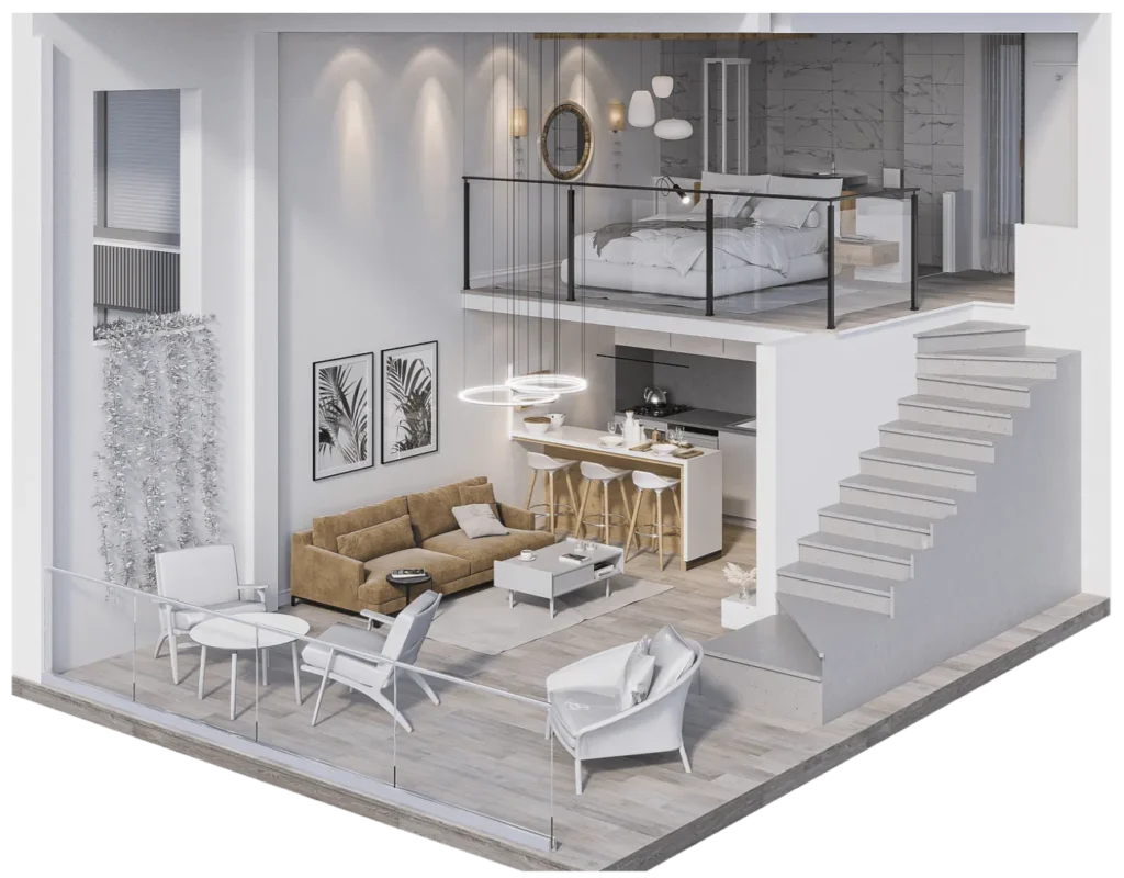 1 BR duplex