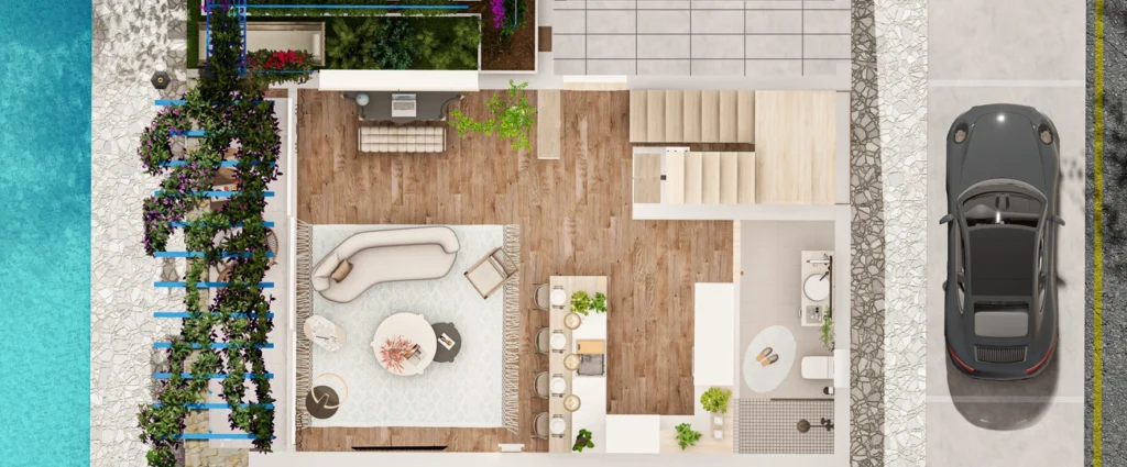 1 BR duplex