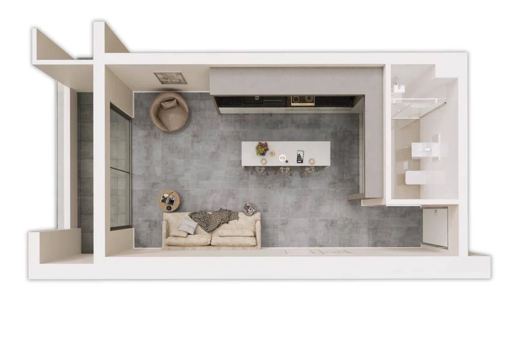 1 BR çatı katı