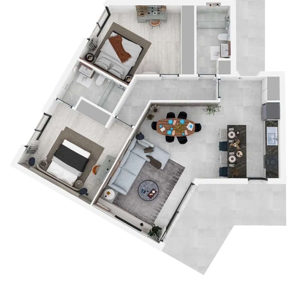2 BR apartments