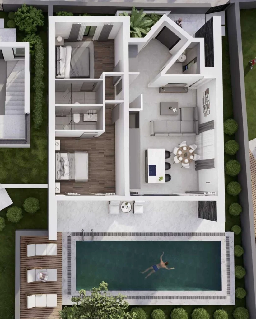 2 BR daireler