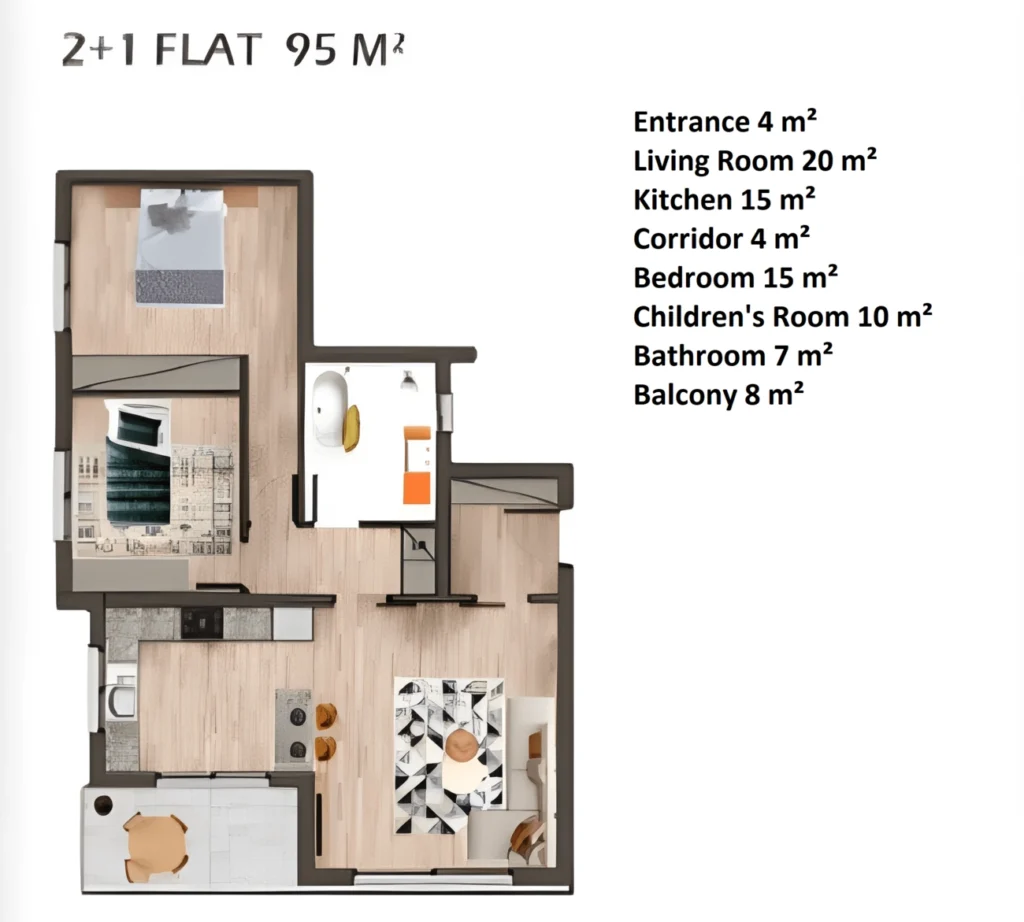2 BR daireler