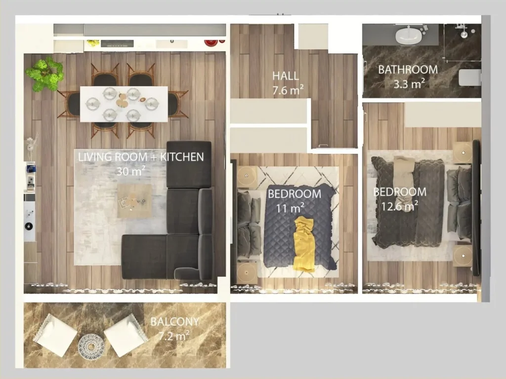 2 BR apartments