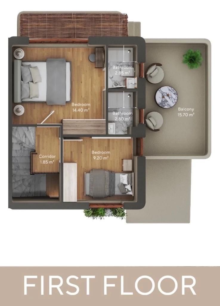 2 BR duplex