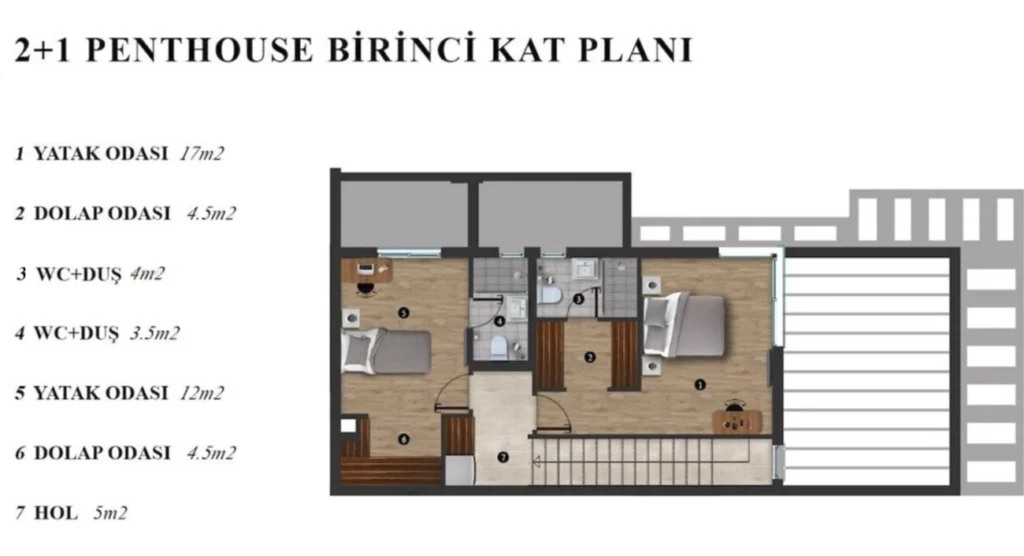 2 BR çatı katı