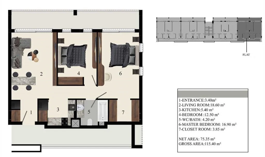 2 BR Penthouse